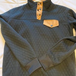 Black Pocket Quilted pullover